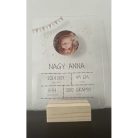 Fényképes babaszületés emlékőrző fatalppal