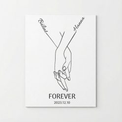 Forever, kéz a kézben, egyedi hűtőmágnes