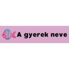 Téglalap alakú öntapadó címke - Halacska, névvel