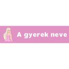Téglalap alakú öntapadó címke - Barbie, névvel