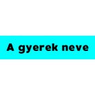 Téglalap alakú öntapadó címke - A gyerek neve, kék háttér
