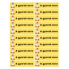 Téglalap alakú öntapadó címke - Rakéta, névvel