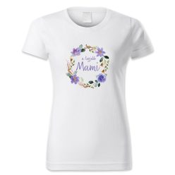 A legjobb Mami - kék virágkoszorús