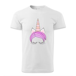 Unikornis fej rózsaszín hajjal