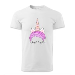 Unikornis fej rózsaszín hajjal