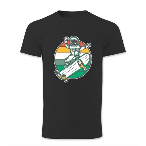 Asztronauta gördeszkázik, retró