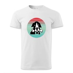 Kutya csonttal a szájában, retró