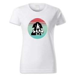 Kutya csonttal a szájában, retró