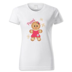 Panni, mézeskalács figurával, Karácsony