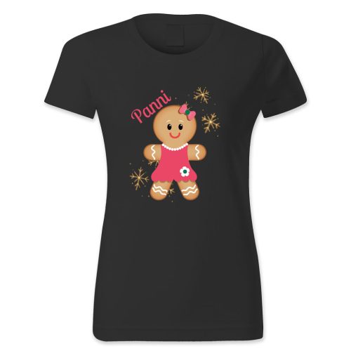 Panni, mézeskalács figurával, Karácsony