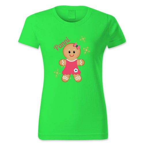 Panni, mézeskalács figurával, Karácsony