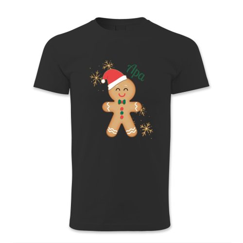 Apa, mézeskalács figurával, Karácsony