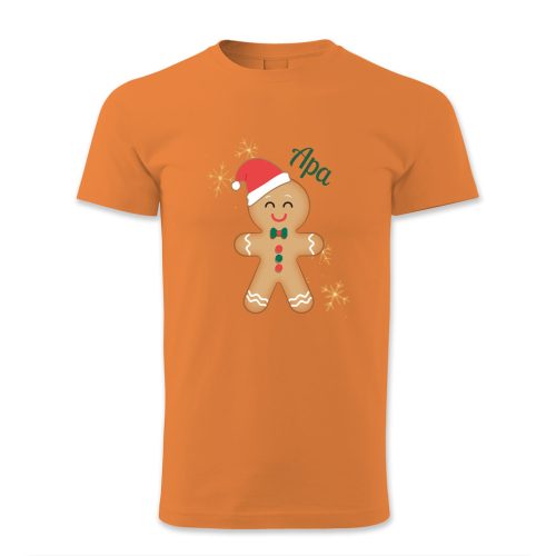 Apa, mézeskalács figurával, Karácsony