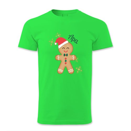 Apa, mézeskalács figurával, Karácsony