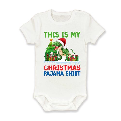 This is my Christmas pajama shirt, dínós alvós póló, Karácsony