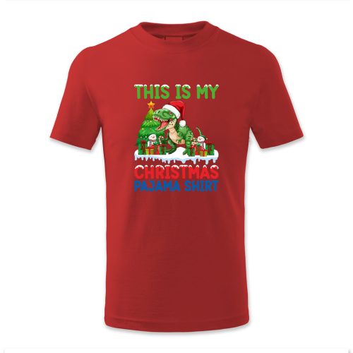 This is my Christmas pajama shirt, dínós alvós póló, Karácsony
