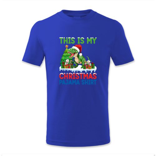 This is my Christmas pajama shirt, dínós alvós póló, Karácsony