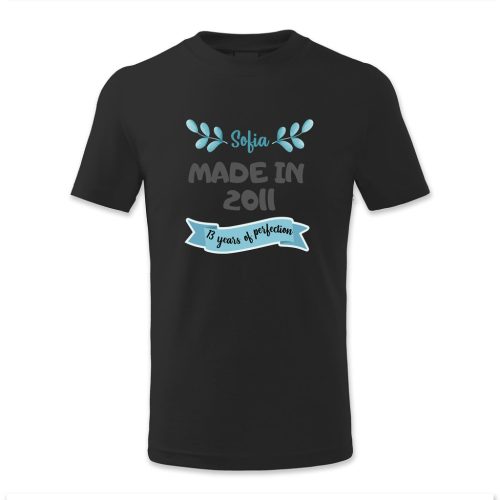 Sofia, Made in 2011, 13 years of perfection, kék