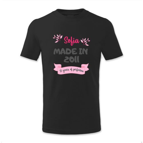 Sofia, Made in 2011, 13 years of perfection, rózsaszín