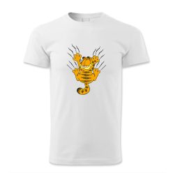 Garfield háttal karommal csúszik