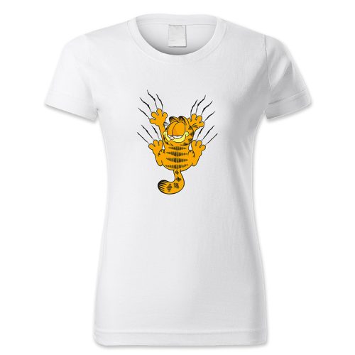 Garfield háttal karommal csúszik