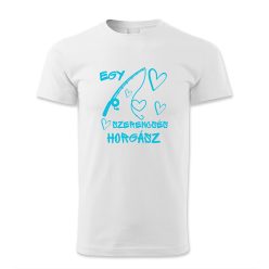 Egy szerencsés horgász, horgászbot, szívecske