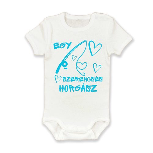 Egy szerencsés horgász, horgászbot, szívecske