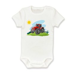 Traktor, piros, napocska