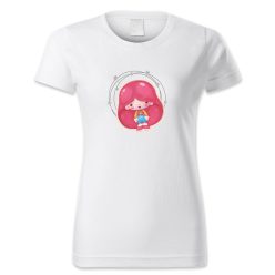 Csinos lány rózsaszín hajjal