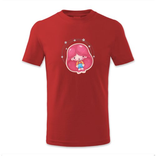 Csinos lány rózsaszín hajjal