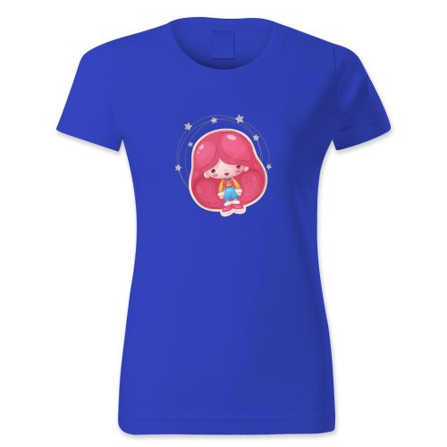 Csinos lány rózsaszín hajjal