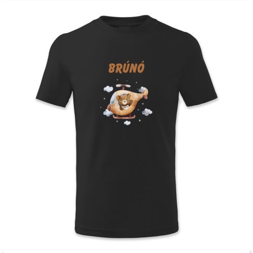 Brúnó, macis, helikopteres