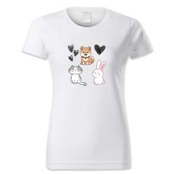 Róka, cica, nyuszi, szívecskék