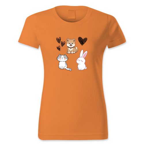 Róka, cica, nyuszi, szívecskék