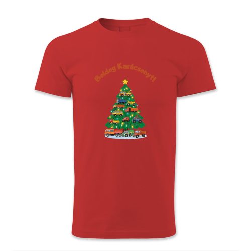 Boldog Karácsonyt, karácsonnyfa autós díszekkel, Karácsony