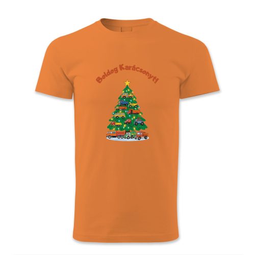 Boldog Karácsonyt, karácsonnyfa autós díszekkel, Karácsony