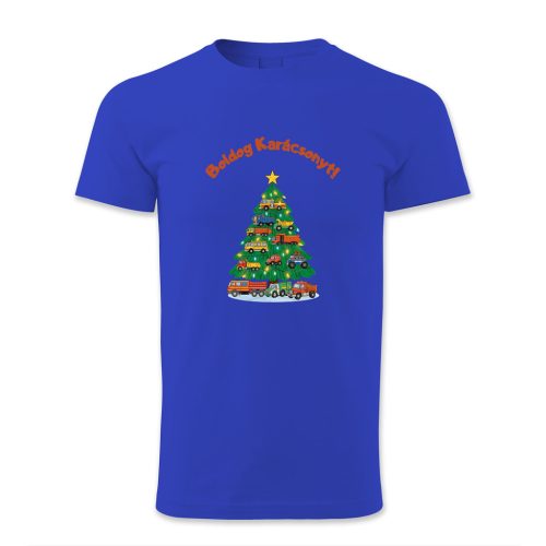 Boldog Karácsonyt, karácsonnyfa autós díszekkel, Karácsony