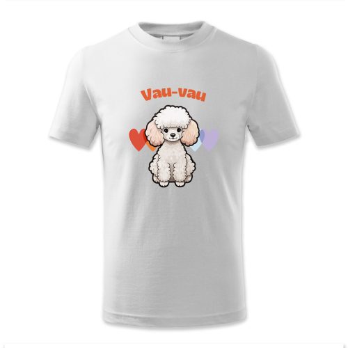 Vau-vau, fehér kutyus szívecskékkel