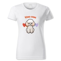 Vau-vau, fehér kutyus szívecskékkel