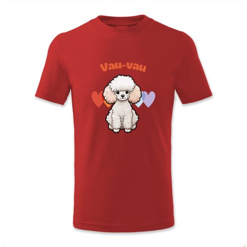 Vau-vau, fehér kutyus szívecskékkel