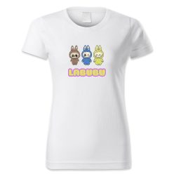 Labubu barna, kék, sárga