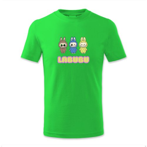 Labubu barna, kék, sárga