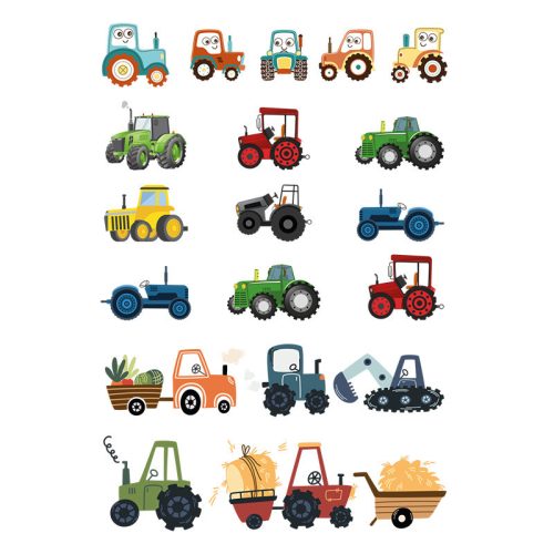 Traktorok, autók, munkagépek, Ideiglenes tetoválás