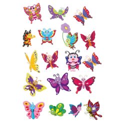 Színes lepkék, pillangók, Ideiglenes tetoválás