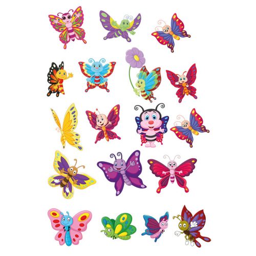 Színes lepkék, pillangók, Ideiglenes tetoválás