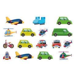   Autó, bicikkli, repülő, helikopter, rakéta, gördeszka, Ideiglenes tetoválás