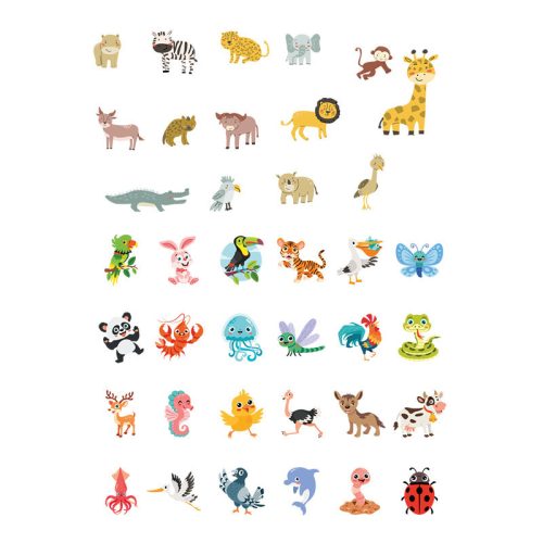 Színes állatok, sok fajta, Ideiglenes tetoválás