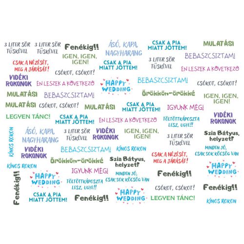 Színes szövegek, esküvőre, Ideiglenes tetoválás