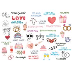   Színes szövegek és ábrák, esküvőre, Ideiglenes tetoválás