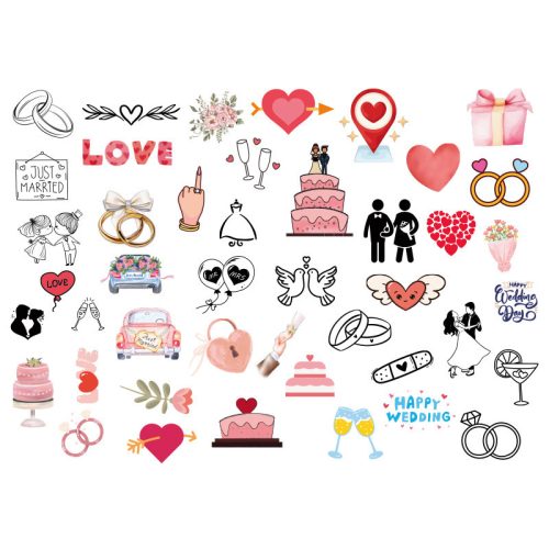 Színes ábrák, esküvőre, Ideiglenes tetoválás